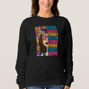 Hippie Kvinna Groovy Tjej Pop Estetik 70-tal Retro T Shirt