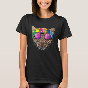 Hippie Leopard Kärlek Fredstecken 70-tal Hippie An T Shirt