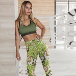 Hippie Lime Flytande Blommigt mönstrad | Lagar Leggings