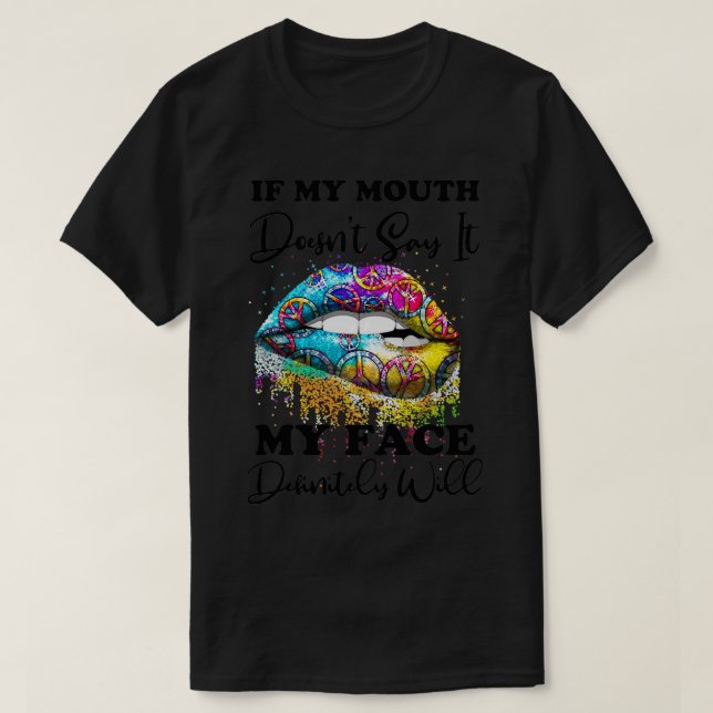 Hippie Lip T Shirt (Design framsida)