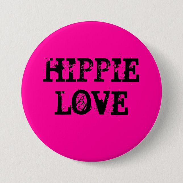 hippie love knapp (Framsida)