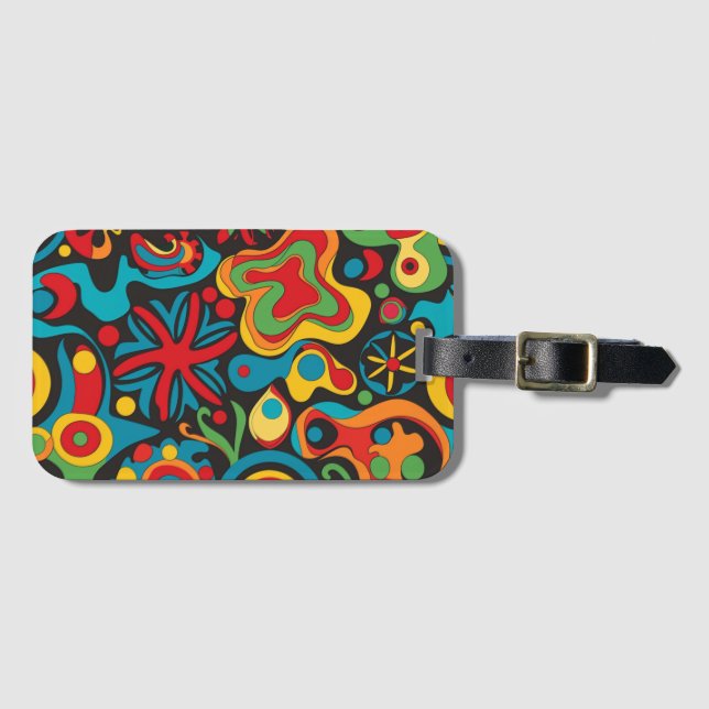 Hippie Luggage Tag Bagagebricka (Framsida horisontal)
