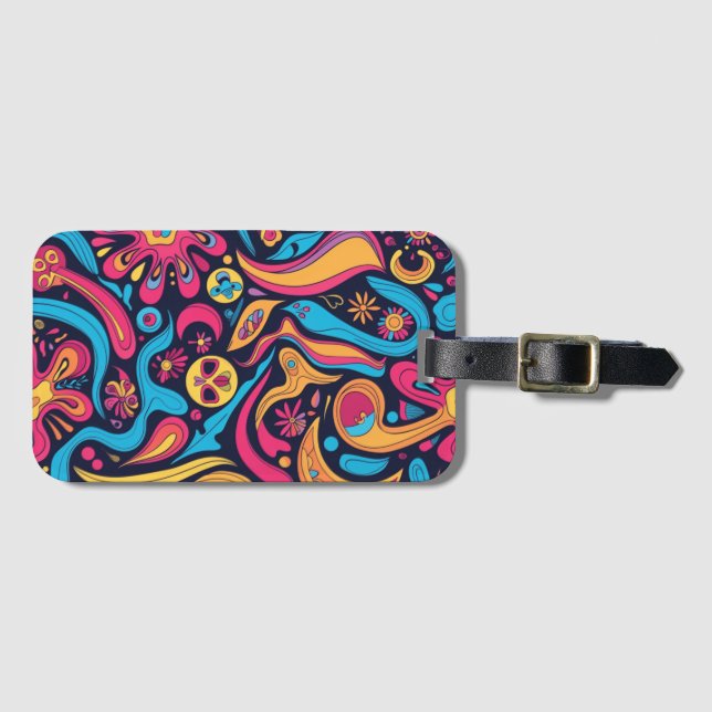 Hippie Luggage Tag Bagagebricka (Framsida horisontal)
