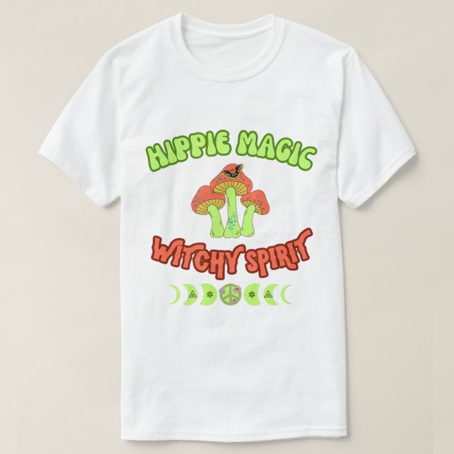 Hippie Magi Häxig Andlighet  T Shirt (Design framsida)