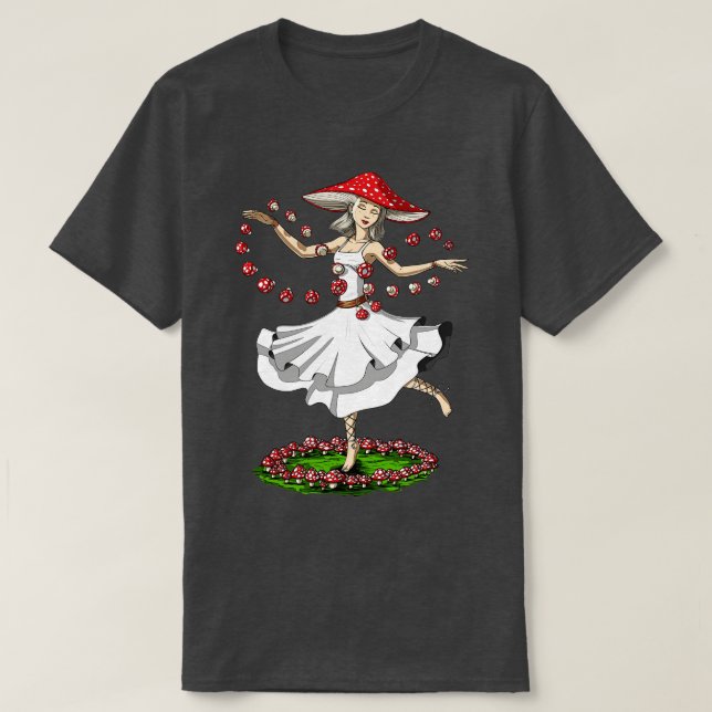 Hippie Magic Mushroom T Shirt (Design framsida)