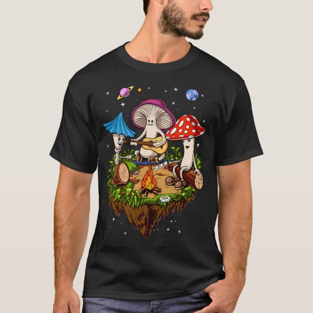 Hippie Magic Mushroom T Shirt (Framsida)