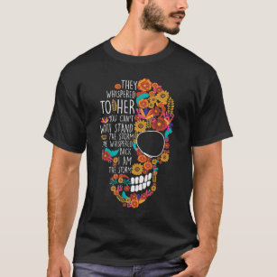 Hippie Mamma Flower Sugar Skull-Blommigt T Shirt