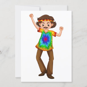Hippie man inbjudningar