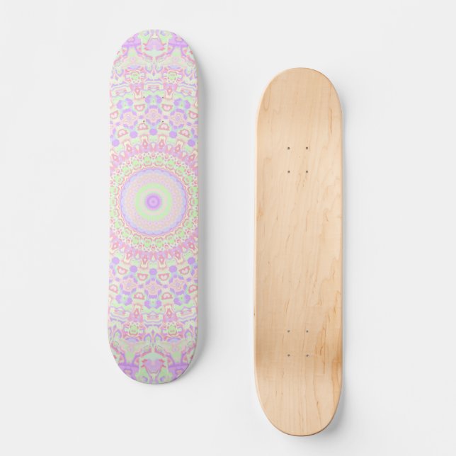 Hippie Mandala   Mini Skateboard Bräda 18,5 Cm (Framsida)