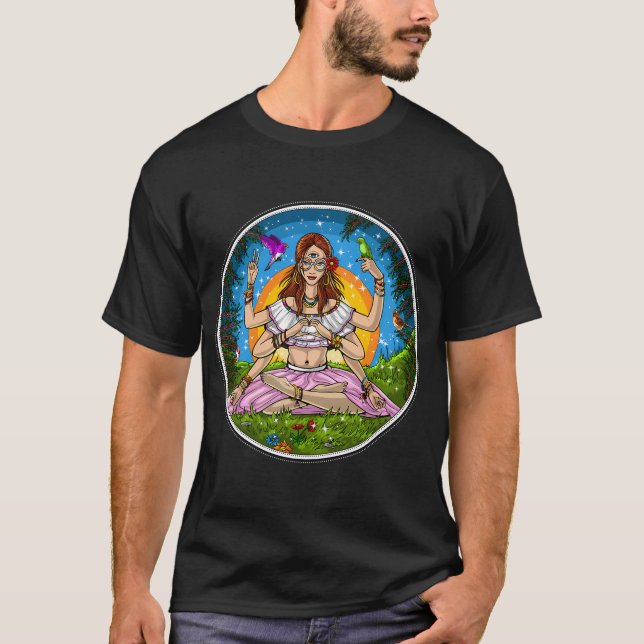 Hippie-meditation T Shirt (Framsida)