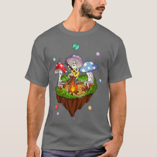 Hippie Mushroom Camping Fungi Festival Psychedeli T Shirt