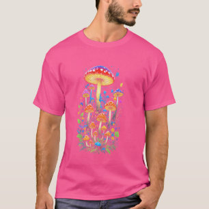 Hippie MushRumpsychedelic Forest Fungi Glowing T Shirt