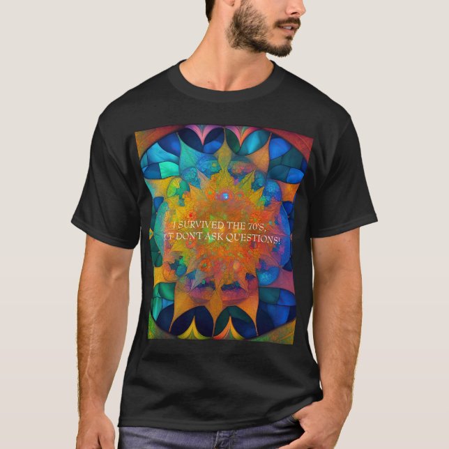 HIPPIE NEW AGE MEDITATION ART T SHIRT (Framsida)