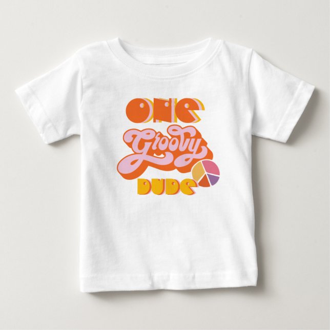 Hippie One Groovy Baby T-Shirt (Framsida)