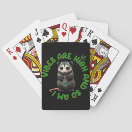 Hippie Opossum Stenade Vibrationer Rolig Humor Söt Casinokort