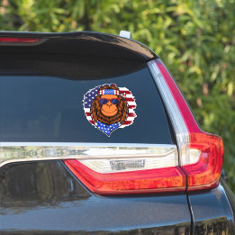 Hippie Patriotisk 4 Juli Bigfoot Klistermärken