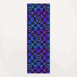 Hippie Patterned Retro Bohemian Blue Lila Black