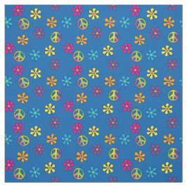 Hippie Peace and Flower Shower Tyg