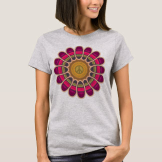 Hippie Peace Flower T Shirt