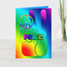 Hippie Peace-gratulationskort Kort