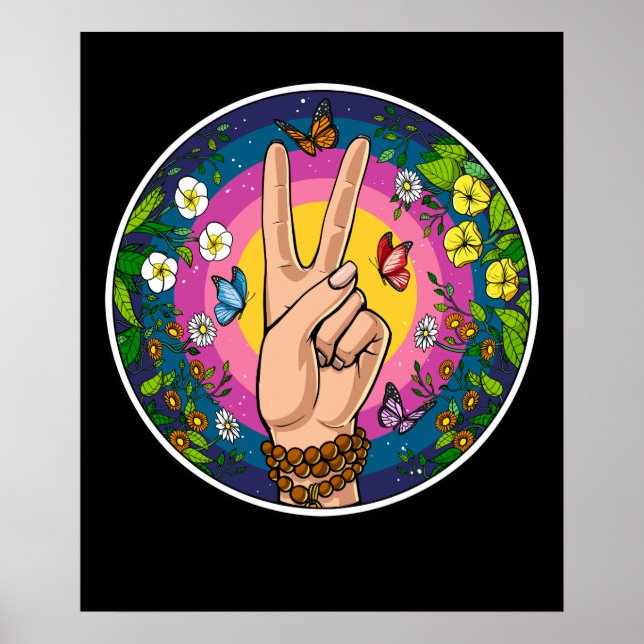 Hippie Peace Poster (Framsidan)