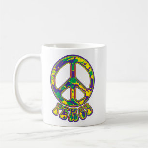 Hippie Peace Symbol Kaffemugg