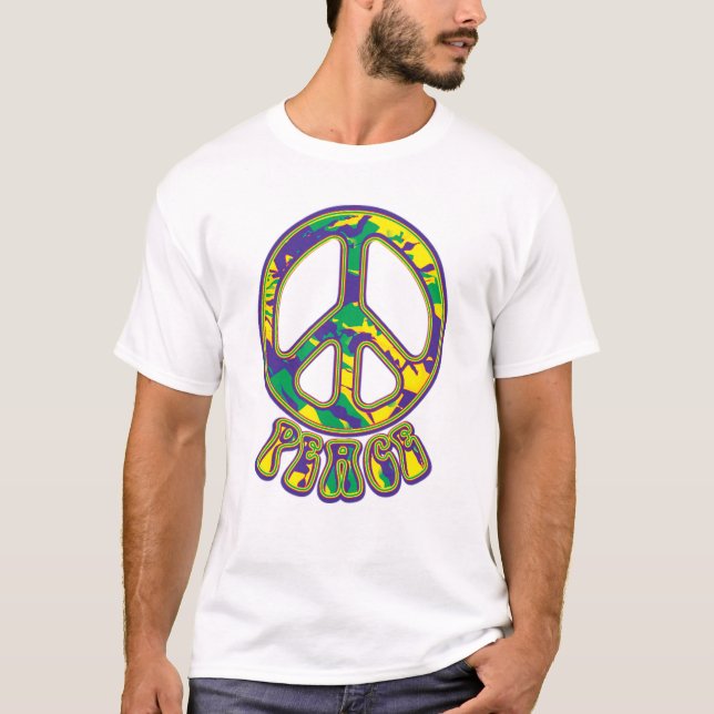 Hippie Peace Symbol T Shirt (Framsida)