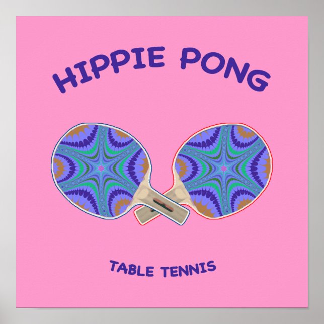Hippie Pong Ping Pong Poster (Framsidan)