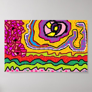Hippie Poster Skriv ut Bild