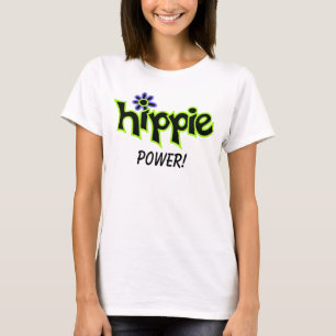 Hippie Power Colorful Graphic Black Ord som spelar T-shirt