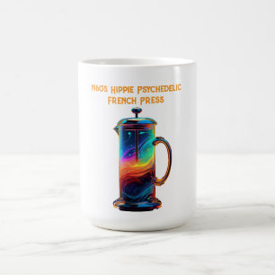 Hippie Psychedelic Fransk Press 1960 Kaffemugg