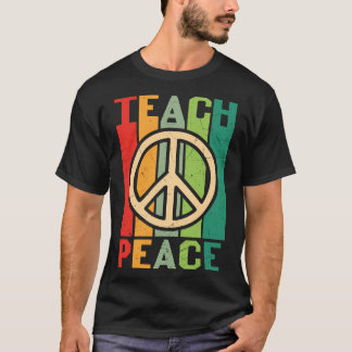 Hippie-Quote-design-Teach-Peace- T Shirt