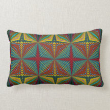 Hippie Red Blue Gult Grönt Ethnic Trippy Earthy