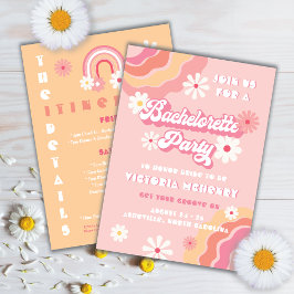 Hippie Retro Bachelorette Party Helg Inbjudningar