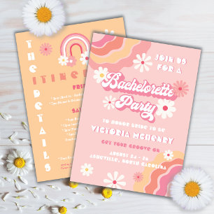 Hippie Retro Bachelorette Party Helg Inbjudningar