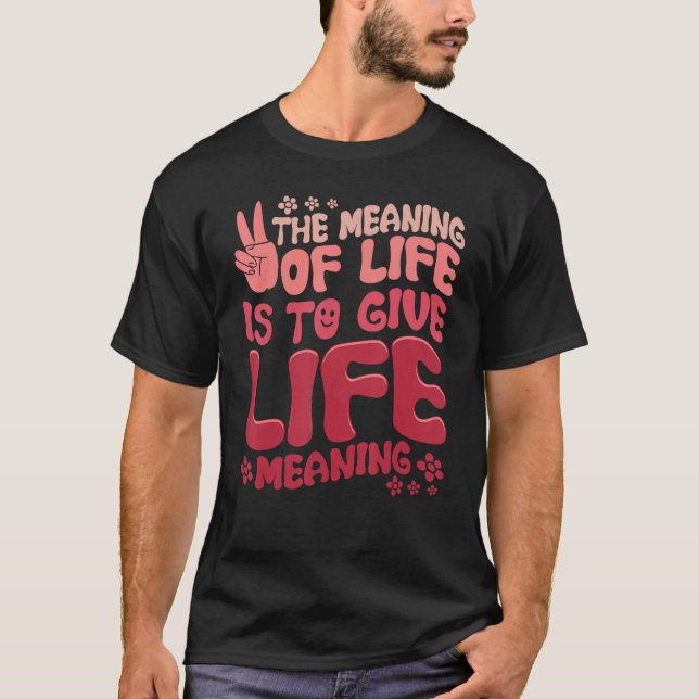 Hippie Retro Peace-typ betyder livet i Ge T Shirt (Framsida)