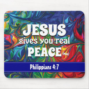 HIPPIE RETRO PSYCHEDELIC Scripture Personlig Musmatta