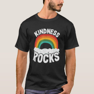 Hippie Retro Teacher Anti Bullying Rainbow Kindnes T Shirt