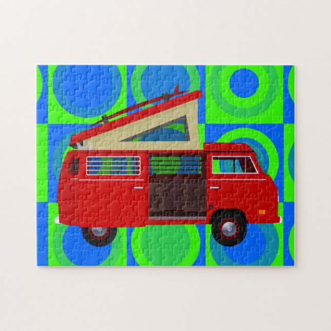 HIPPIE RETRO VAN JIGSAW PUZZLE PUSSEL (Horisontell)