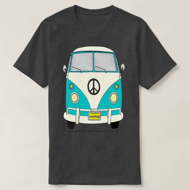 Hippie Revolution Sea skumme T Shirt (Design framsida)