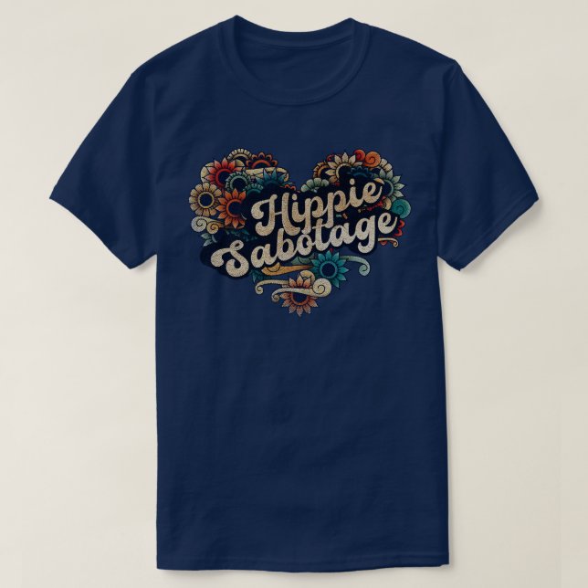 Hippie Sabotage VIGNETTE VINTAGE FÄRG T Shirt (Design framsida)