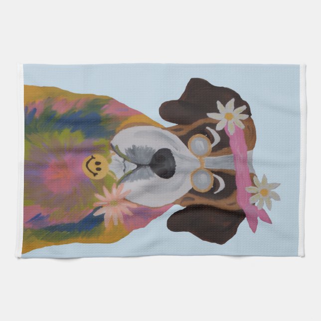 Hippie Sankt Bernhard Kökshandduk (Horisontell)