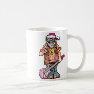 Hippie Santa säger Coola Yule! Kaffemugg