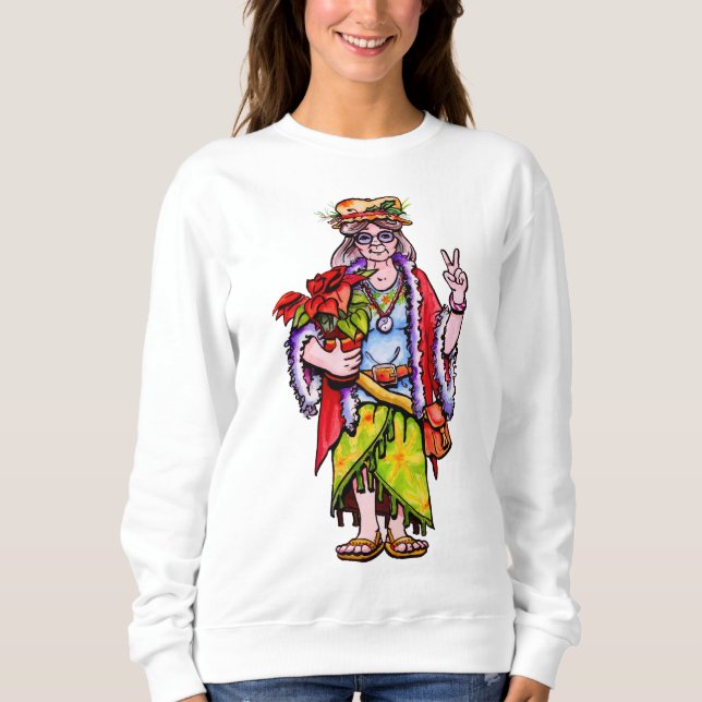 Hippie Santa T Shirt (Framsida)