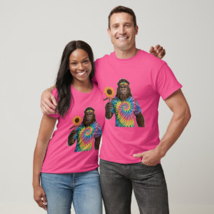 Hippie Sasquatch in Tiedye with Solros T Shirt