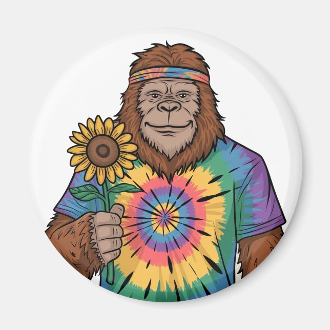 Hippie Sasquatch Magnet (Framsidan)