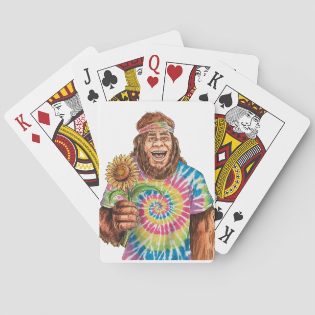 Hippie Sasquatch med solros Casinokort (Baksidan)
