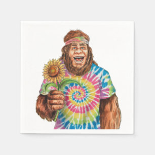 Hippie Sasquatch med solros Pappersservett