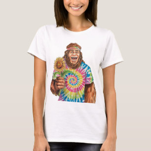 Hippie Sasquatch med solros T Shirt
