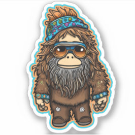 Hippie Sasquatch Vinyl Klistermärken